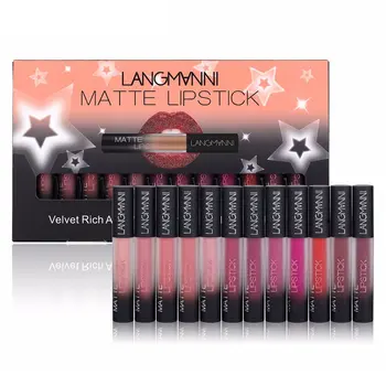 12Pcs Lipstick Set Non-Stick Cup Matte Matte Lip Gloss Set Moisturizing Lip Gloss Set Makeup Products
12Pcs Lipstick Set Non-Stick Cup Matte Matte Lip Gloss Set Moisturizing Lip Gloss Set Makeup Products