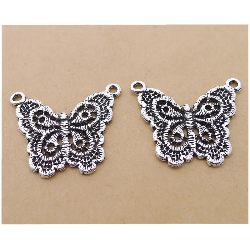 30Pcs/lot Vintage Silver Butterfly Charms 30x35MM Animal Charms for Bracelet Earrings DIY
30Pcs/lot Vintage Silver Butterfly Charms 30x35MM Animal Charms for Bracelet Earrings DIY