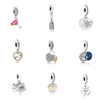 Original 925 Sterling Silver Beads Pendant Wine Glass Bottle Crown Heart Shape For Women Diy Pandora Charm Bracelet Necklace
Original 925 Sterling Silver Beads Pendant Wine Glass Bottle Crown Heart Shape For Women Diy Pandora Charm Bracelet Necklace