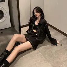 Vintage solid suit women long-sleeved suit jacket straight skirt 2021 spring autumn new Korean fashion preppy two-piece clothes
Vintage solid suit women long-sleeved suit jacket straight skirt 2021 spring autumn new Korean fashion preppy two-piece clothes