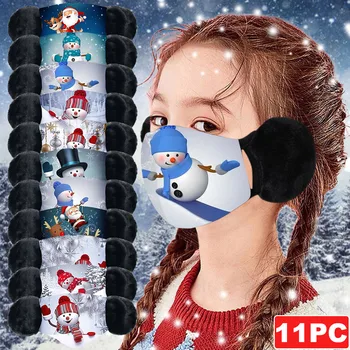 11pc Face Mask Children Christmas Snowman Printed Warm And Breathable Earmuffs Mascarilla Facial Reutilizable Lavable Masque
11pc Face Mask Children Christmas Snowman Printed Warm And Breathable Earmuffs Mascarilla Facial Reutilizable Lavable Masque