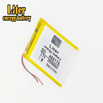 3.7V 2000mAh 465176 Lithium Polymer Li-Po li ion Rechargeable Battery cells For Mp3 MP4 MP5 GPS mobile bluetooth
3.7V 2000mAh 465176 Lithium Polymer Li-Po li ion Rechargeable Battery cells For Mp3 MP4 MP5 GPS mobile bluetooth