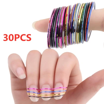 30 PCS Mixed Colorful Roll Ribbon Decorations Striping Decals Foil Tips DIY Nail Art Design Stickers Tool Decoration Sticker 
30 PCS Mixed Colorful Roll Ribbon Decorations Striping Decals Foil Tips DIY Nail Art Design Stickers Tool Decoration Sticker