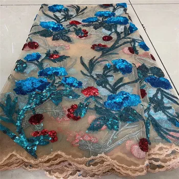 Multicolor Sequins Lace Fabrics French Mesh Lace Fabric High Quality Sequence Fabrics Nigerian Net Lace for Wedding Party
Multicolor Sequins Lace Fabrics French Mesh Lace Fabric High Quality Sequence Fabrics Nigerian Net Lace for Wedding Party