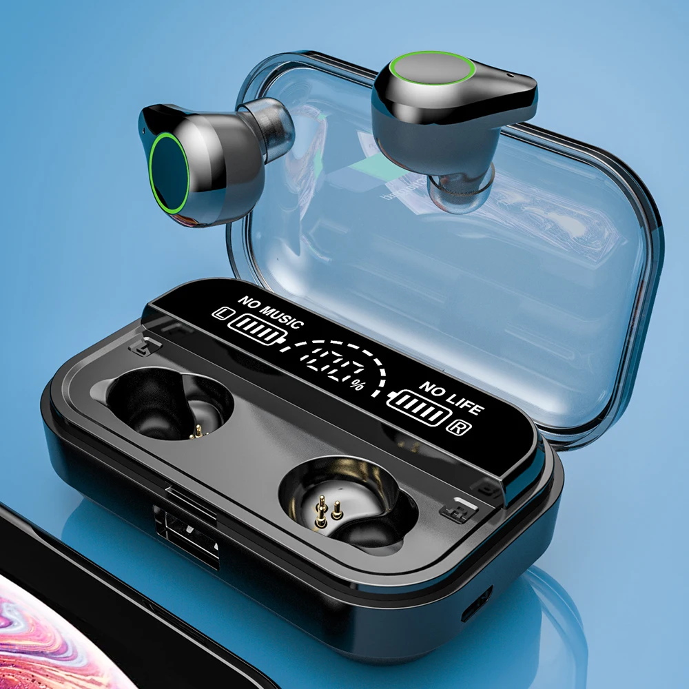 4000mAh Wireless Bluetooth Earphones, Fingerprint Touch Stereo Headsets, TWS Sport Bluetooth Headphones With Waterproof
4000mAh Wireless Bluetooth Earphones, Fingerprint Touch Stereo Headsets, TWS Sport Bluetooth Headphones With Waterproof