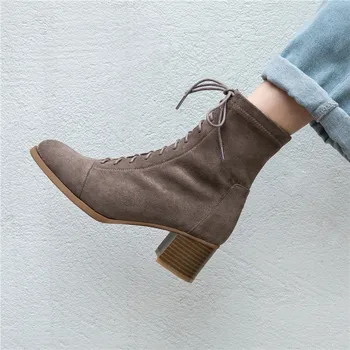 Ankle boots for women 22-25 cm length autumn and winter boots women Round toe Elastic cloth velvet mid-heel booties female+shoes
Ankle boots for women 22-25 cm length autumn and winter boots women Round toe Elastic cloth velvet mid-heel booties female+shoes