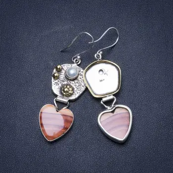 Natural Imperial Jasper and River Pearl Handmade Unique 925 Sterling Silver Earrings 2.25" X5042
Natural Imperial Jasper and River Pearl Handmade Unique 925 Sterling Silver Earrings 2.25" X5042