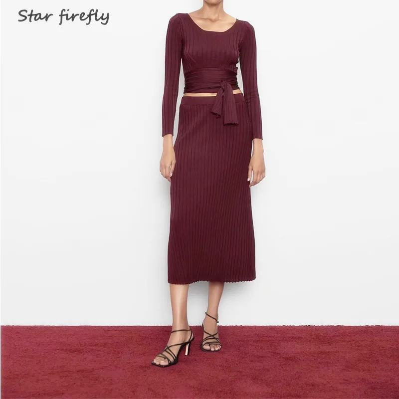 Star firefly elegant slim sweater female 2019 autumn fashion bow tie threaded casual knit top sexy loin knitwear 
Star firefly elegant slim sweater female 2019 autumn fashion bow tie threaded casual knit top sexy loin knitwear