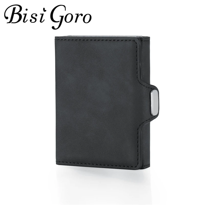 BISI GORO Business Credit Card Holder with Button Travel Passport Wallet PU Aluminum RFID Multifunctional Card Case Organizer
BISI GORO Business Credit Card Holder with Button Travel Passport Wallet PU Aluminum RFID Multifunctional Card Case Organizer