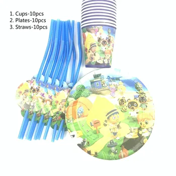 30pcs/lot Animal Crossing Theme Party Disposable Tableware New Horizons Game Children Animal Forest Party Decoration Supplies
30pcs/lot Animal Crossing Theme Party Disposable Tableware New Horizons Game Children Animal Forest Party Decoration Supplies
