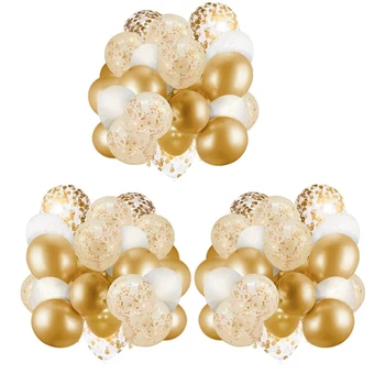 60 Pack Gold Balloons + Gold Confetti Balloons with Ribbon, Balloons Gold, Gold Balloon, Gold Latex Balloons, Golden Balloons, W 
60 Pack Gold Balloons + Gold Confetti Balloons with Ribbon, Balloons Gold, Gold Balloon, Gold Latex Balloons, Golden Balloons, W