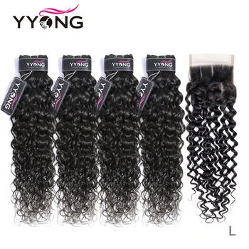 Yyong 3/4 Water Wave Bundles With Closure Brazilian Hair Weave Bundles With Closure Human Hair With Closure Remy Medium Ratio
Yyong 3/4 Water Wave Bundles With Closure Brazilian Hair Weave Bundles With Closure Human Hair With Closure Remy Medium Ratio