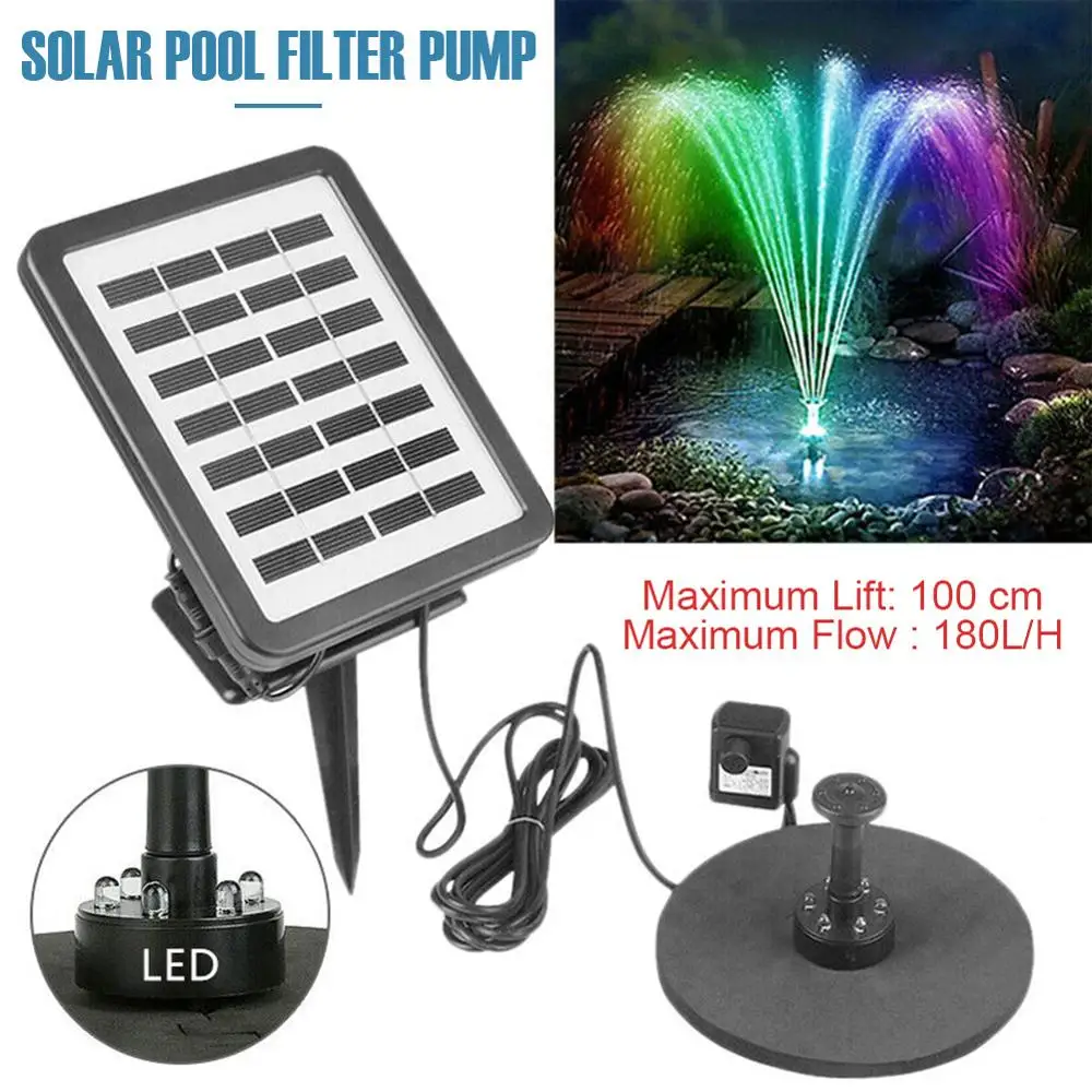 Solar-Powered Water Pump Kit 1.5W Solar Panel Water Floating Solar Powered Fountain 7 Nozzles Bird Bath Pond Garden Water Pump
Solar-Powered Water Pump Kit 1.5W Solar Panel Water Floating Solar Powered Fountain 7 Nozzles Bird Bath Pond Garden Water Pump