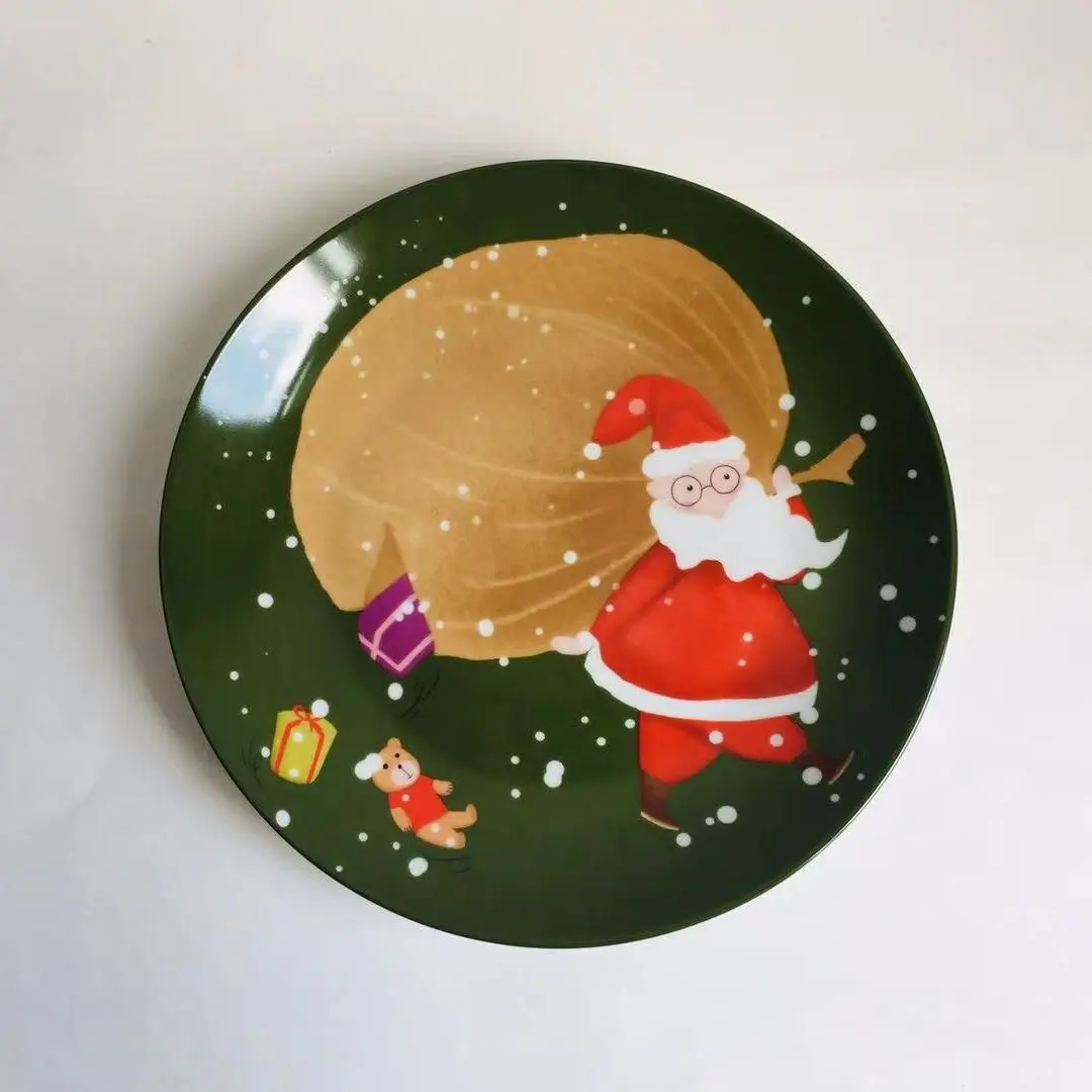 Decorative Porcelain Plate Set Christmas Santa Claus Children Snack Pasta Home Tableware Set
Decorative Porcelain Plate Set Christmas Santa Claus Children Snack Pasta Home Tableware Set