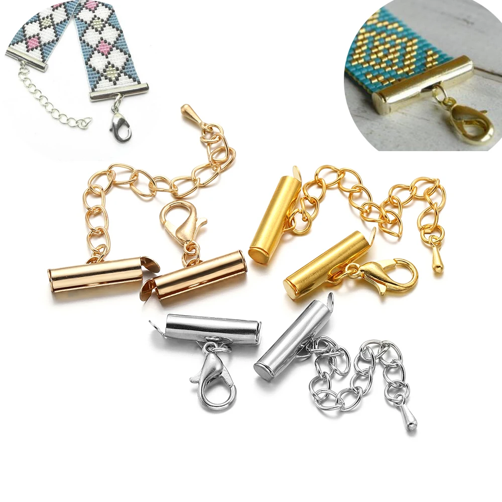 10set/lot Slide On End Clasps Crimp End Buckles Tubes Slider End Caps Lobster Clasps Chains For DIY Jewelry Making Findings
10set/lot Slide On End Clasps Crimp End Buckles Tubes Slider End Caps Lobster Clasps Chains For DIY Jewelry Making Findings