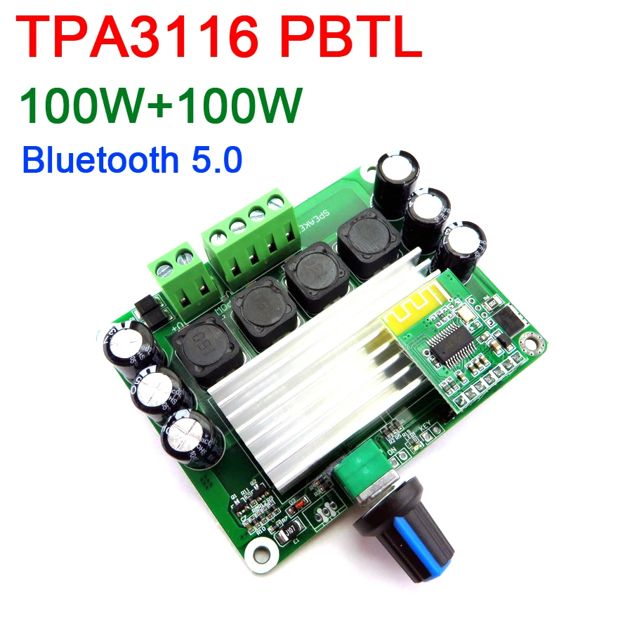 Плата цифрового усилителя мощности TPA3116 Bluetooth 5 0 100 Вт + плата стерео класса D для