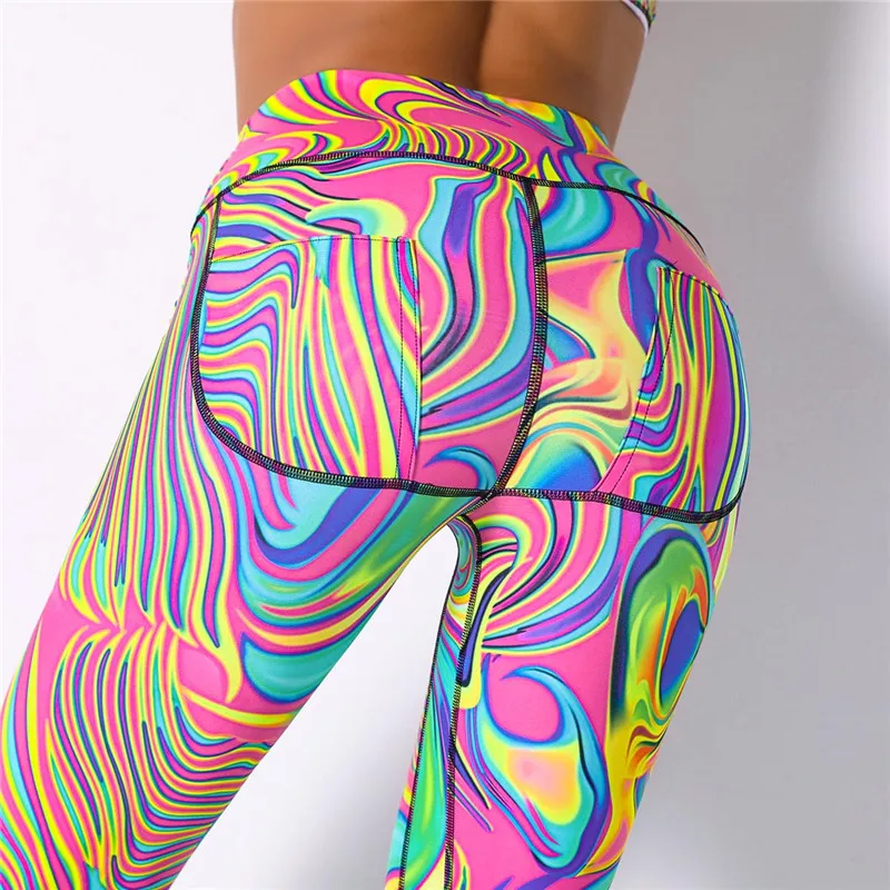 Women Printed Colorful Leggings Geometry Print Running Yoga Suits Sportswear High Waist Fitness Leggings Sports Set Gym Suit New Women Printed Colorful Leggings Geometry Print Running Yoga Suits Sportswear High Waist Fitness Leggings Sports Set Gym Suit New