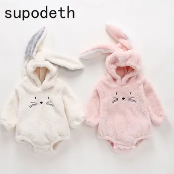 Rabbit Ears Fleece Warm Baby Romper Newborn Clothes Hooded for Baby Girls Clothes Jumpsuit Winter Clothes 2020 0 3 6 9 24 Month
Rabbit Ears Fleece Warm Baby Romper Newborn Clothes Hooded for Baby Girls Clothes Jumpsuit Winter Clothes 2020 0 3 6 9 24 Month