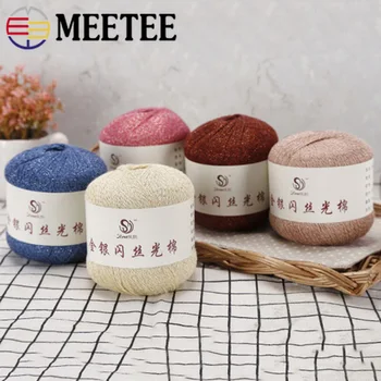 Meetee 10pcs(1pc=50g) Metallic Cotton Blended Yarn Crochet Hand Knitting Fine Cotton Thread Wool DIY Scarf Apparel Sewing Yarn
Meetee 10pcs(1pc=50g) Metallic Cotton Blended Yarn Crochet Hand Knitting Fine Cotton Thread Wool DIY Scarf Apparel Sewing Yarn