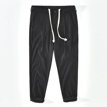 52% Linen Solid Color Men Casual Pants Pleated Style Draw String Linen Pants for Men Soft Breathable Men Cotton Pants #1603 
52% Linen Solid Color Men Casual Pants Pleated Style Draw String Linen Pants for Men Soft Breathable Men Cotton Pants #1603