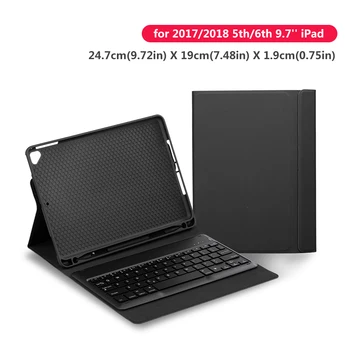BT Keyboard Compatible iPad Protective Case with Backlightwith 2017/2018 5th/6th 9.7'' iPad Black Case+Black Keyboard
BT Keyboard Compatible iPad Protective Case with Backlightwith 2017/2018 5th/6th 9.7'' iPad Black Case+Black Keyboard