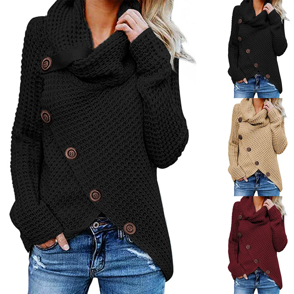 Fadzeco Women Knitted Turtleneck Sweater Winter Autumn Pullovers Tops Casual Long Sleeve Button Deco Sweater Tops
Fadzeco Women Knitted Turtleneck Sweater Winter Autumn Pullovers Tops Casual Long Sleeve Button Deco Sweater Tops