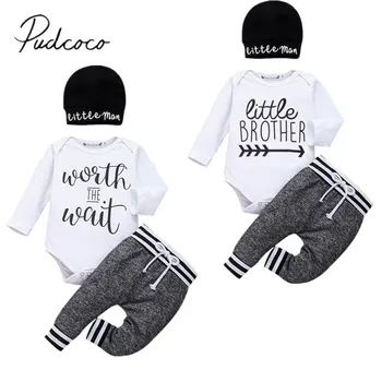 Baby Spring Autumn 2Pcs Clothing Newborn Infant Baby Boy Letter Print Brother Long Sleeve Romper Pant Outfit Clothes 0-24M 
Baby Spring Autumn 2Pcs Clothing Newborn Infant Baby Boy Letter Print Brother Long Sleeve Romper Pant Outfit Clothes 0-24M