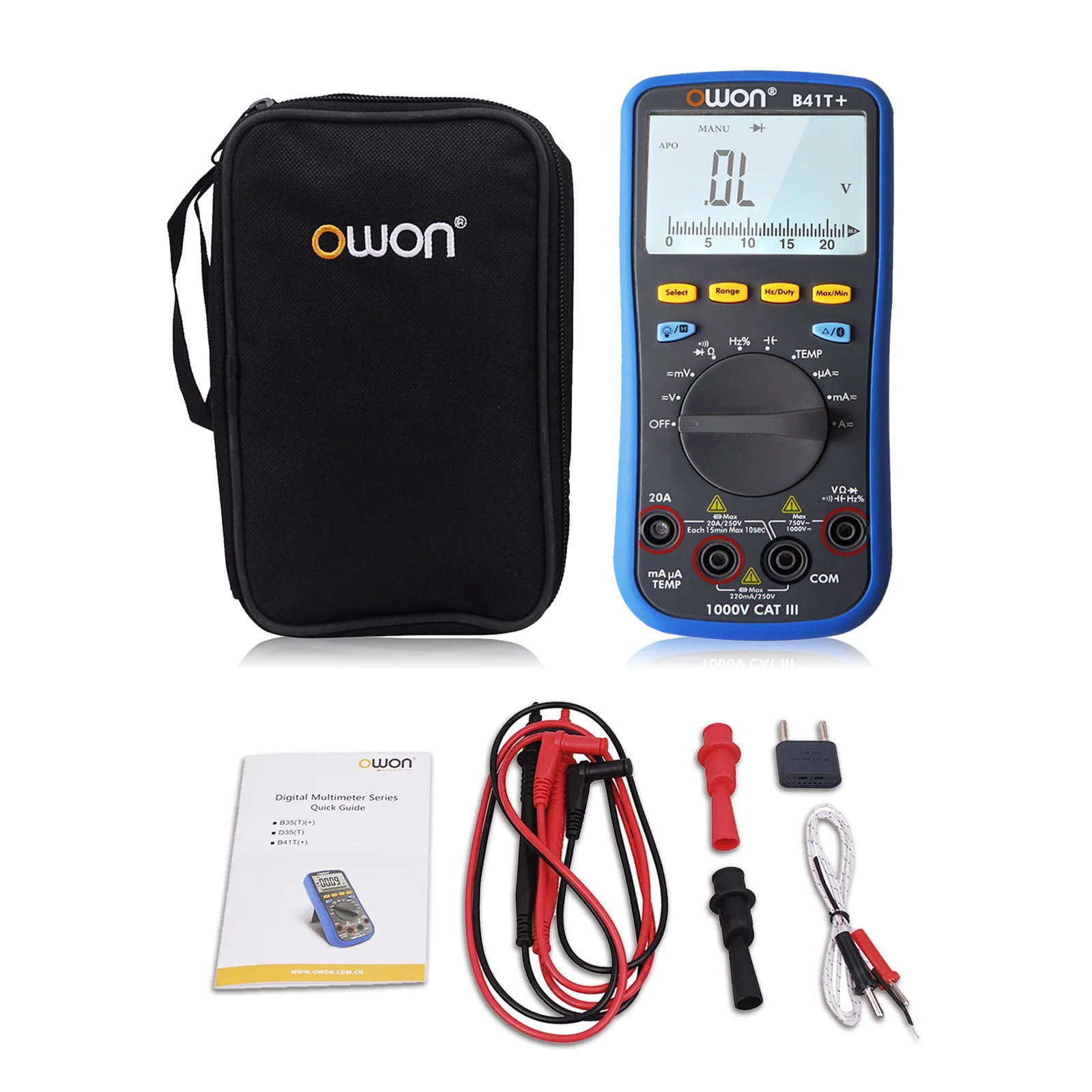 Цифровой мультиметр OWON B41T + Smart Auto 4 1/2, цифровой мультиметр с Bluetooth
Цифровой мультиметр OWON B41T + Smart Auto 4 1/2, цифровой мультиметр с Bluetooth