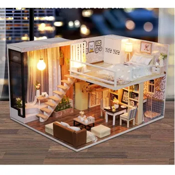 JIMITU Cute Room Waiting For The Time DIY Handmake Dollhouse With Light Cover Music House Miniature Model Toy Gift
JIMITU Cute Room Waiting For The Time DIY Handmake Dollhouse With Light Cover Music House Miniature Model Toy Gift