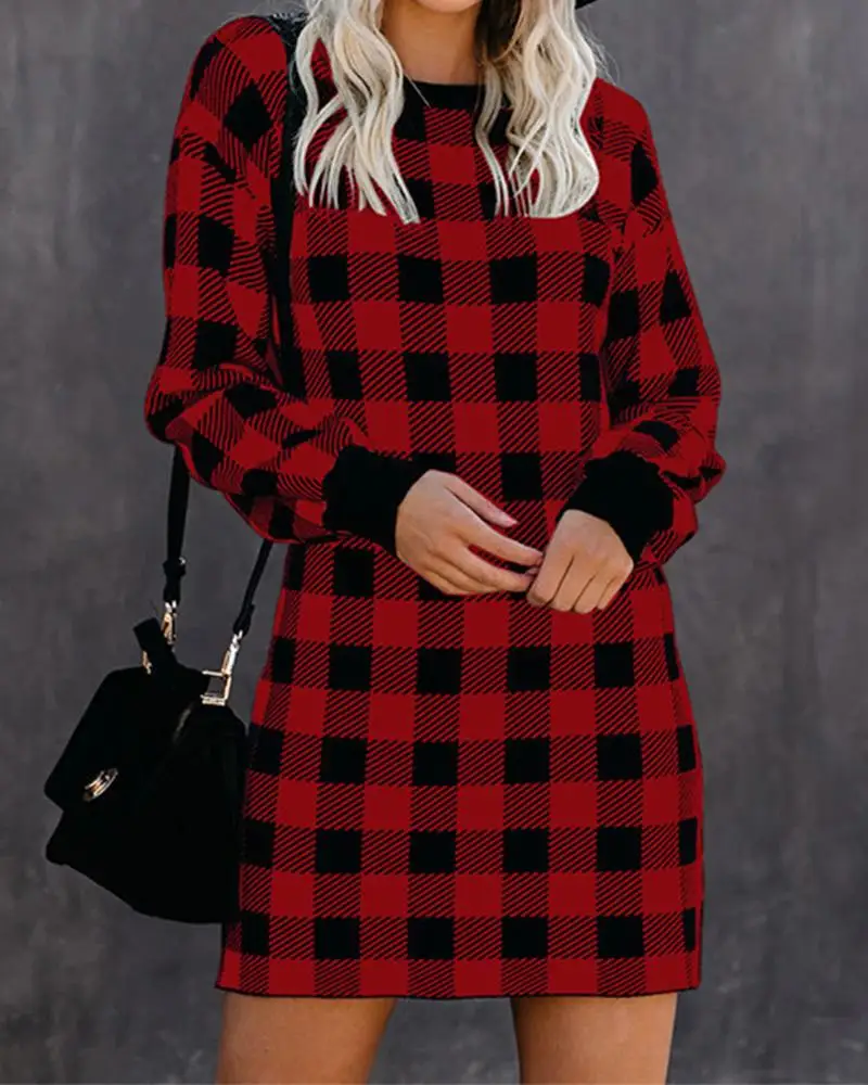 Spring Autumn Plaid Formal Work Women Dress Elegant Long Sleeve Mini Dress Ladies Casual Classic Clothes 2021 New Year Dress
Spring Autumn Plaid Formal Work Women Dress Elegant Long Sleeve Mini Dress Ladies Casual Classic Clothes 2021 New Year Dress