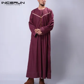 INCERUN Muslim Men Islamic Kaftan Printed Arab Clothes Round Neck Long Sleeve Robes Saudi Arabia Baggy Men Jubba Thobe S-5XL
INCERUN Muslim Men Islamic Kaftan Printed Arab Clothes Round Neck Long Sleeve Robes Saudi Arabia Baggy Men Jubba Thobe S-5XL