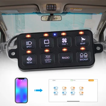 8 Gang LED Switch Panel car Truck DC12V-24V Programmable For phone control Download Mounting Software Power System Switch Panel
8 Gang LED Switch Panel car Truck DC12V-24V Programmable For phone control Download Mounting Software Power System Switch Panel