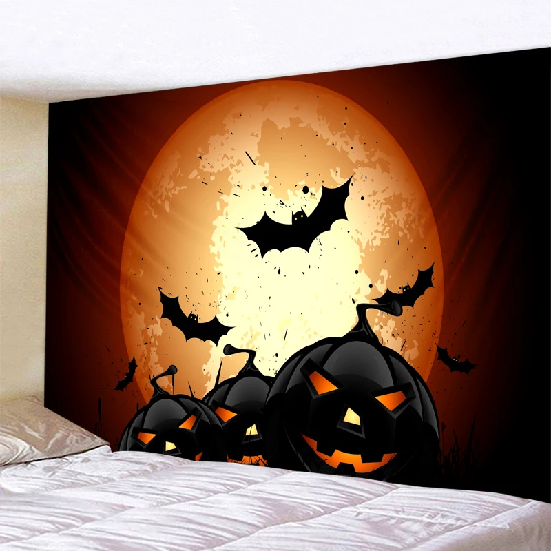 Horror Dark Pumpkin Head Tapestry Halloween Decorations Home Background Wall Blanket Carpet Daily Necessit
Horror Dark Pumpkin Head Tapestry Halloween Decorations Home Background Wall Blanket Carpet Daily Necessit