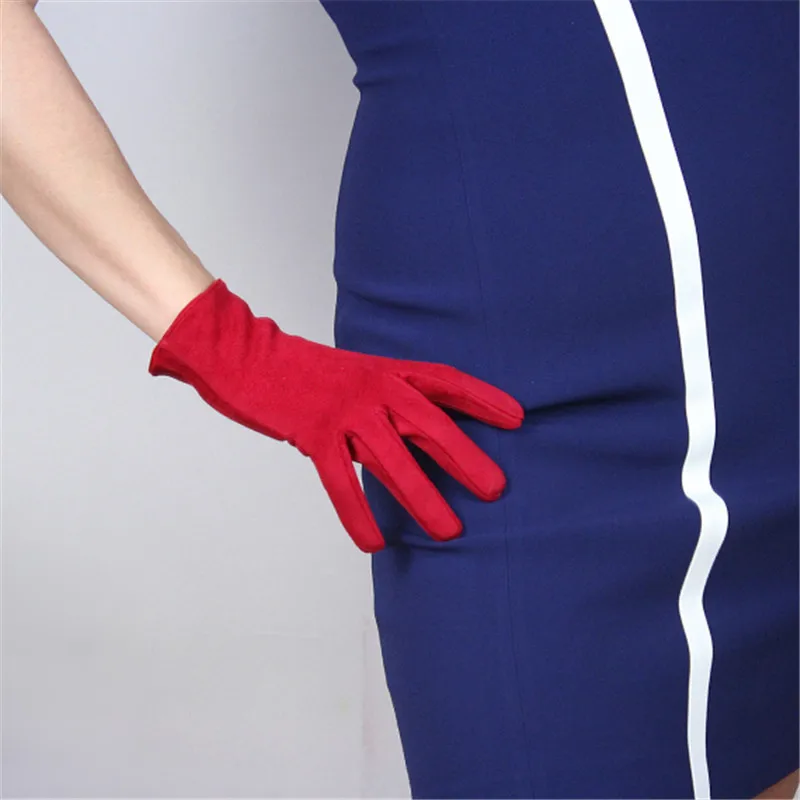21cm Suede Short Gloves Short Section Emulation Leather Warm Slim Hand Suede Leather Big Red Dark Red Christmas Red WJP27-21
21cm Suede Short Gloves Short Section Emulation Leather Warm Slim Hand Suede Leather Big Red Dark Red Christmas Red WJP27-21