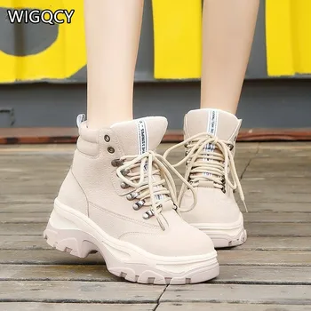 2020 autumn and winter new short boots women's fashion platform locomotive boots plus velvet warmth lace-up Martin boots D1615
2020 autumn and winter new short boots women's fashion platform locomotive boots plus velvet warmth lace-up Martin boots D1615