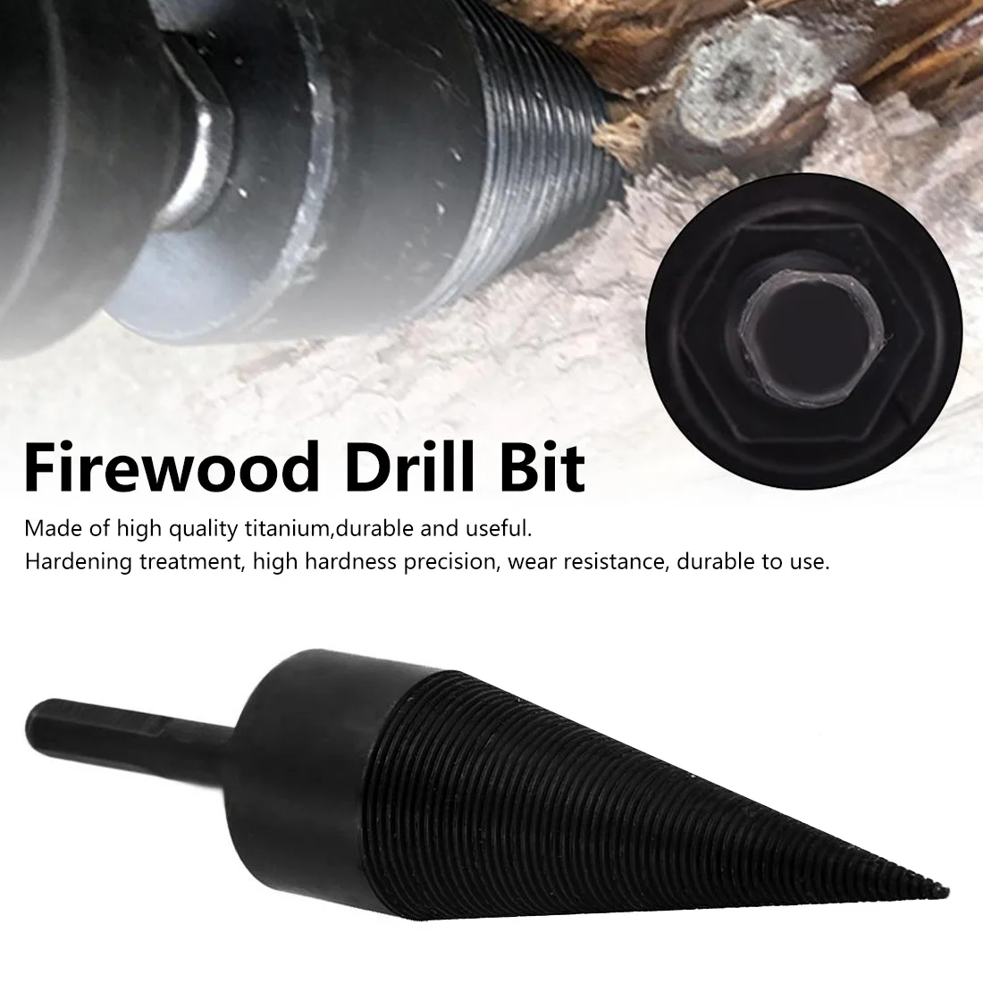 38mm 45mm drill bit Chop wood Splitting tool cone Log Splitters Wood breaking machine breaker Firewood chopper | Инструменты