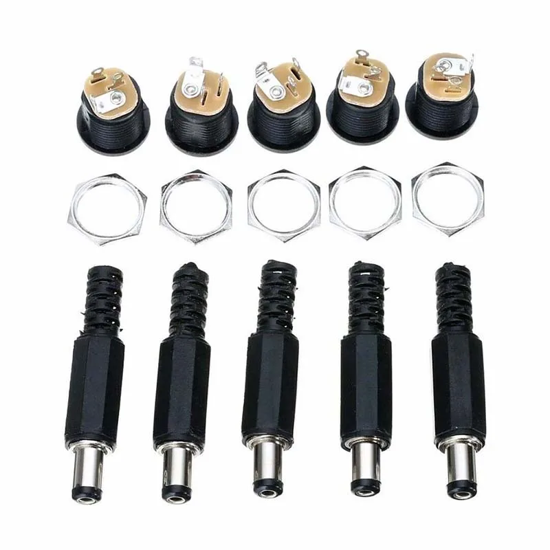 20 pcs 12V 3A Plastic Male Plugs + Female Socket Panel Mount Jack DC Power Connector Electrical Supplies
20 pcs 12V 3A Plastic Male Plugs + Female Socket Panel Mount Jack DC Power Connector Electrical Supplies