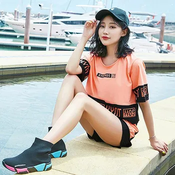 Patchwork Color Women Three-piece Swimsuit Hot Spring Summer Leisure Style Student Split Conservative Cover Belly Thin Swimsuit
Patchwork Color Women Three-piece Swimsuit Hot Spring Summer Leisure Style Student Split Conservative Cover Belly Thin Swimsuit