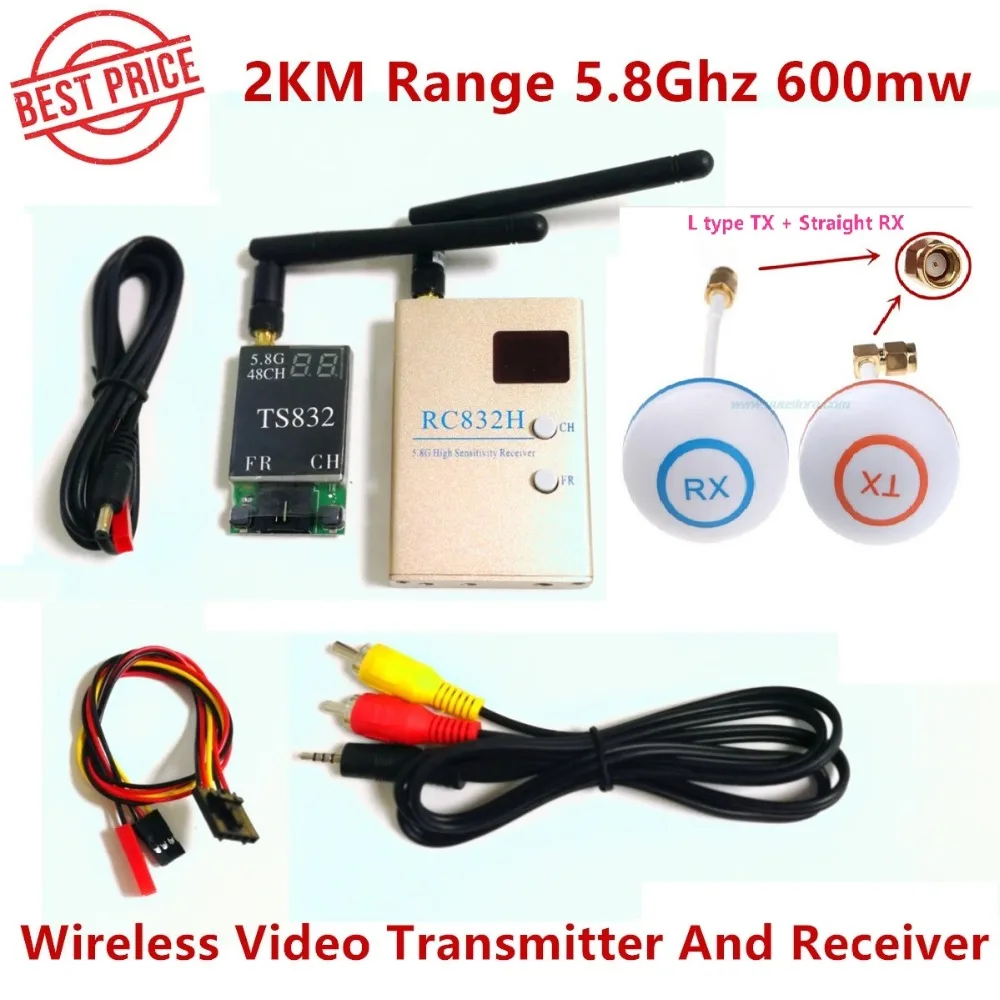 

Boscam FPV 5.8G 600mW 48ch Channels AV Wireless transmitter TS832 receiver RC832H for qav250 DJI phantom gopro sj4000