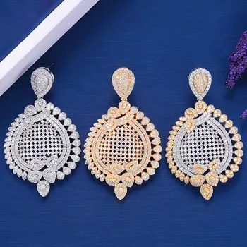 GODKI 3Color Flower Big Dangle Earrings For Women Wedding Luxury Cubic Zirconia CZ DUBAI Bridal Earring Jewelry Accessories2020
GODKI 3Color Flower Big Dangle Earrings For Women Wedding Luxury Cubic Zirconia CZ DUBAI Bridal Earring Jewelry Accessories2020