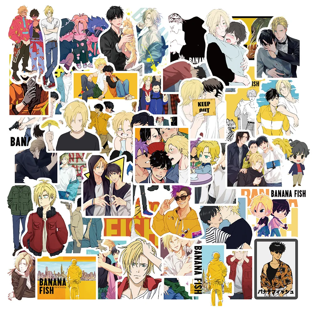 Japanese Anime BANANA FISH Cute Sticker Suitcase Laptop Diary Guitar Skateboard Stationery Decoration 50PCS
Japanese Anime BANANA FISH Cute Sticker Suitcase Laptop Diary Guitar Skateboard Stationery Decoration 50PCS