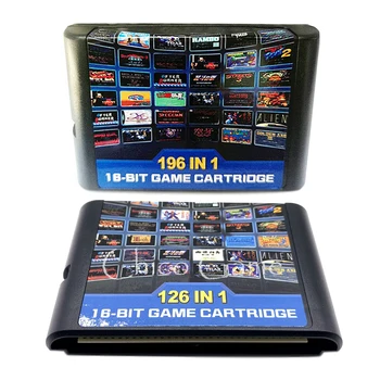126 In 1 196 in 1 Hot Game Collection Cartridge for 16 bit sega Megadrive Genesis Video Game Console
126 In 1 196 in 1 Hot Game Collection Cartridge for 16 bit sega Megadrive Genesis Video Game Console