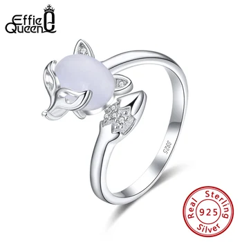 Efffie Queen Real S925 Silver AAAA Zircon Women Open Ring Cute Fox Design with Cat's Eye Stone Female Ring Jewelry Gifts KSR147
Efffie Queen Real S925 Silver AAAA Zircon Women Open Ring Cute Fox Design with Cat's Eye Stone Female Ring Jewelry Gifts KSR147
