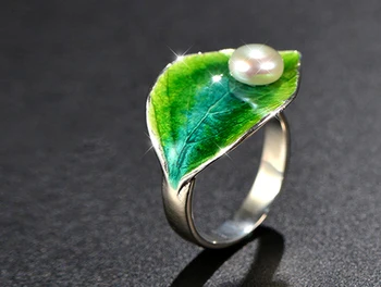 S925 Silver View Thai Blue Pearl Leaf Women's Ring
S925 Silver View Thai Blue Pearl Leaf Women's Ring