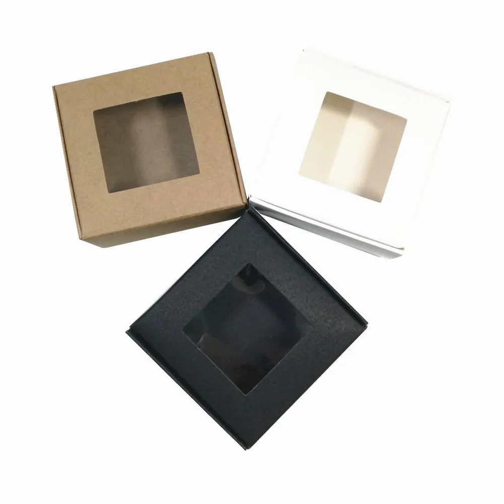 5x3cm 50pcs kraft paper crafts gifts handmade soap window box