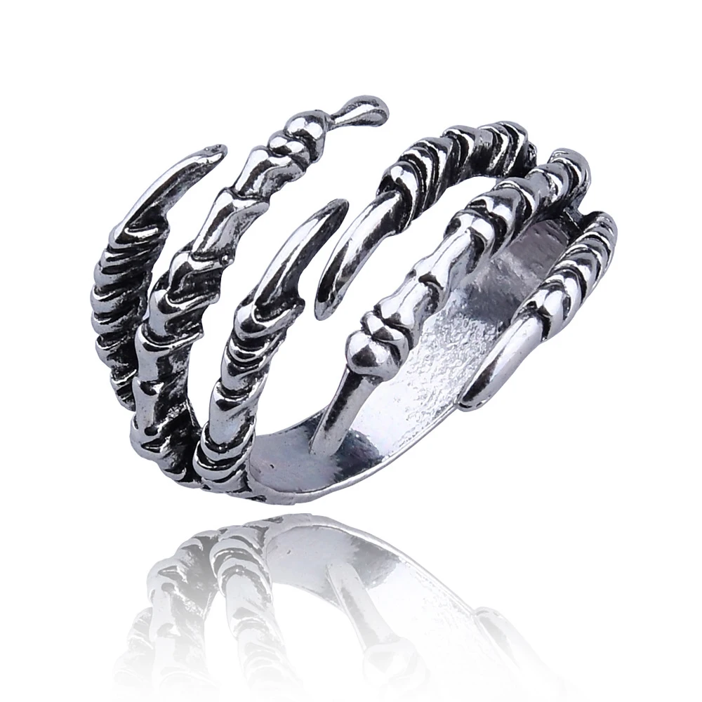 Bagues rétro Punk à griffes de Dragon redimensionnables, bijoux de doigt de personnalité Hip Hop, Steampunk pour hommes et femmes, bagues d'halloween Bagues rétro Punk à griffes de Dragon redimensionnables, bijoux de doigt de personnalité Hip Hop, Steampunk pour hommes et femmes, bagues d'halloween