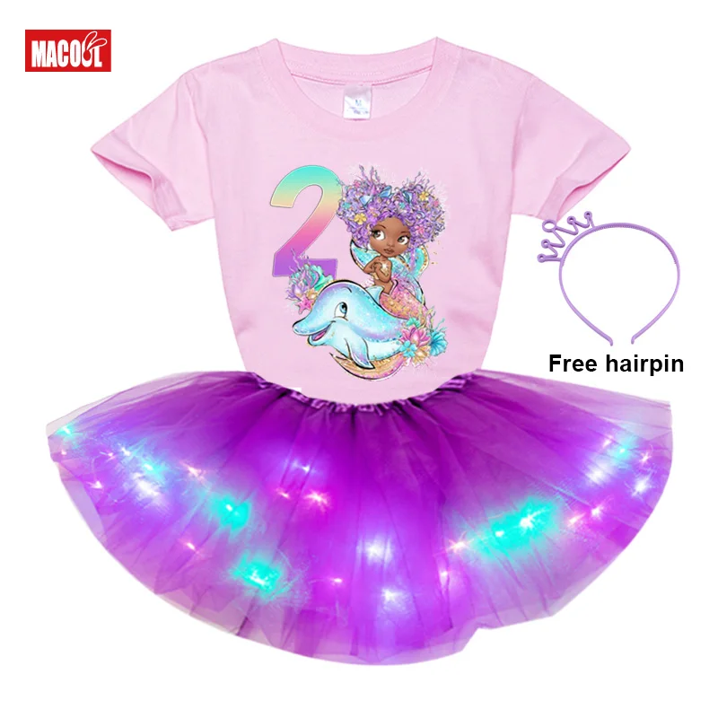 Girl Birthday Tutu Dress Sets Black Mermaid Dolphint Shirt Set Princess Girl Set Dress Party Light Dress+t Shirt 3 4 5 6 7 Years
Girl Birthday Tutu Dress Sets Black Mermaid Dolphint Shirt Set Princess Girl Set Dress Party Light Dress+t Shirt 3 4 5 6 7 Years