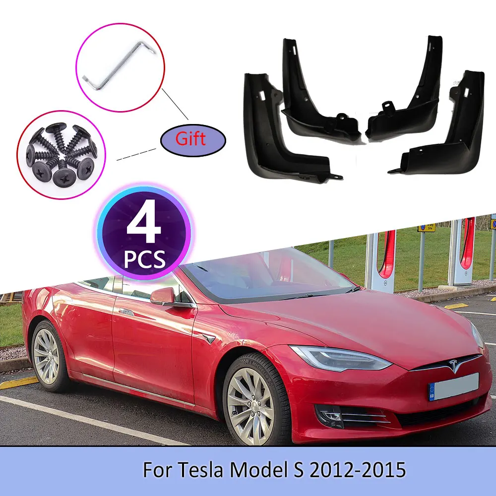 4PCS Car Mudguards For Tesla Model S 2012~2015 Screw Cladding Splash Plastic Durable Sun Flaps Mudflap Wheel Flap Accessories
4PCS Car Mudguards For Tesla Model S 2012~2015 Screw Cladding Splash Plastic Durable Sun Flaps Mudflap Wheel Flap Accessories
