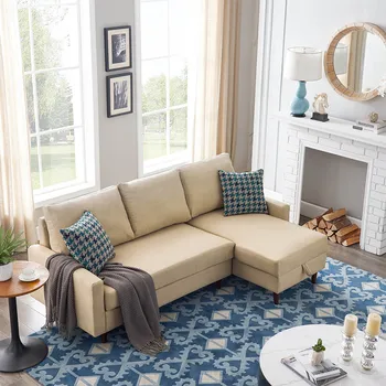 Three-seater Sofa Square Armrests Right-hand Chaise Longue Pull-out Sleeper Seat With S-shaped Spring Support Home Furniture
Three-seater Sofa Square Armrests Right-hand Chaise Longue Pull-out Sleeper Seat With S-shaped Spring Support Home Furniture