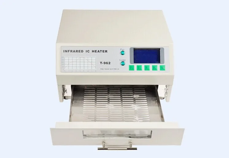 Reflow Equipment T-962 Infrared Reflow Oven Furnace IC Heater BGA Rework Station PUHI T-962 220V
Reflow Equipment T-962 Infrared Reflow Oven Furnace IC Heater BGA Rework Station PUHI T-962 220V